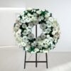 Coroa de flores branca em Lisboa
